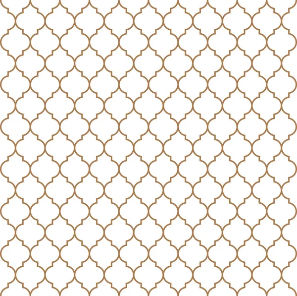 Flat outline moroccan seamless pattern vector — Stock Vector