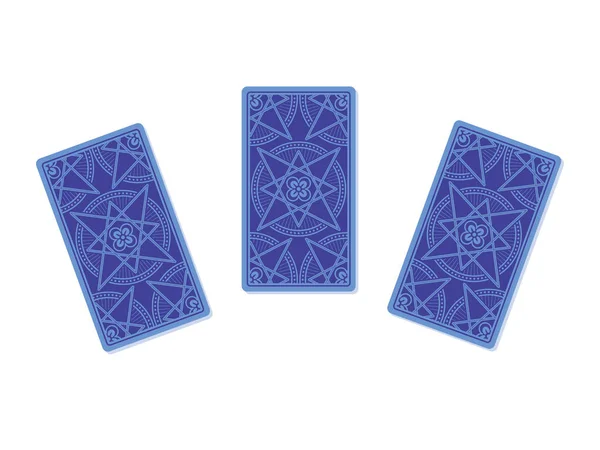 Üç tarot kartları yan ters