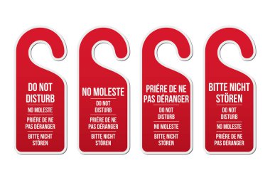 İşaretler rahatsız etmeyin. Farklı diller