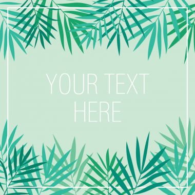 Arka plan şablonu tropikal palmiye yaprakları