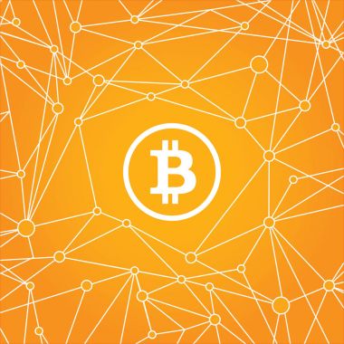 Bitcoin blockchain arka plan. Cryptocurrency