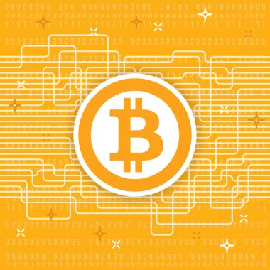 Bitcoin blockchain arka plan. Cryptocurrency