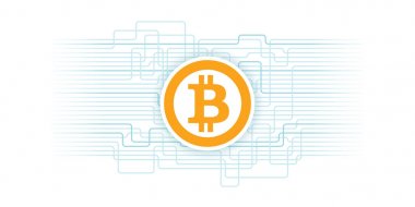 Bitcoin blockchain arka plan. Cryptocurrency