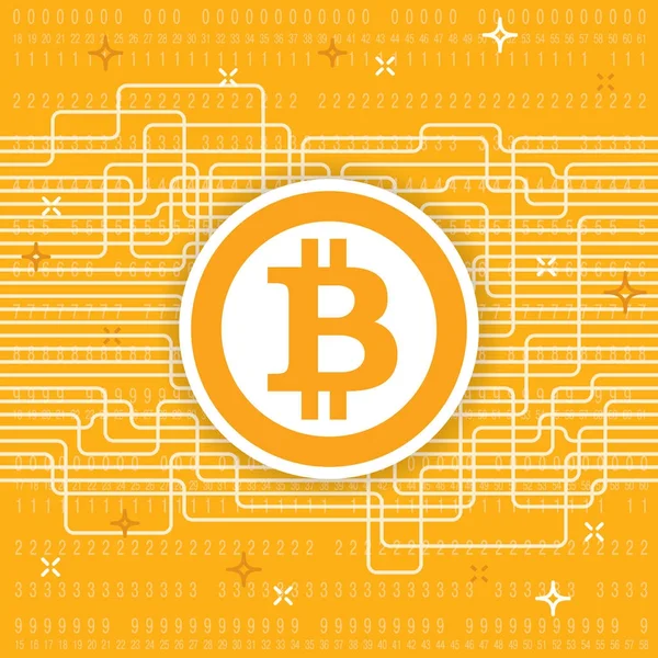 Bitcoin blockchain arka plan. Cryptocurrency