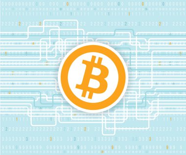 Bitcoin blockchain modern teknoloji arka plan. Cryptocurrency 