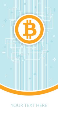 Bitcoin blockchain flyer şablonu. Cryptocurrency