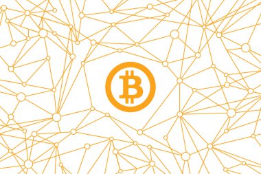 Bitcoin blockchain arka plan. Cryptocurrency