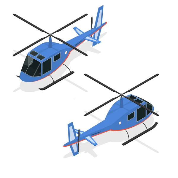 Helikopter widok izometryczny. Wektor — Wektor stockowy