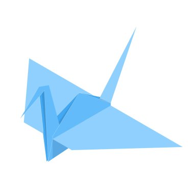 Origami kağıt vinç. Vektör