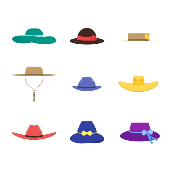 Hats Set Fashion for Men and Women. Vector — Stock Vector