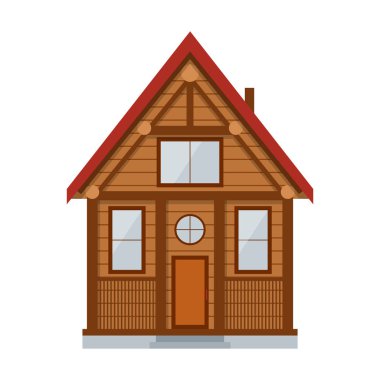 Ahşap kır evi. Vektör