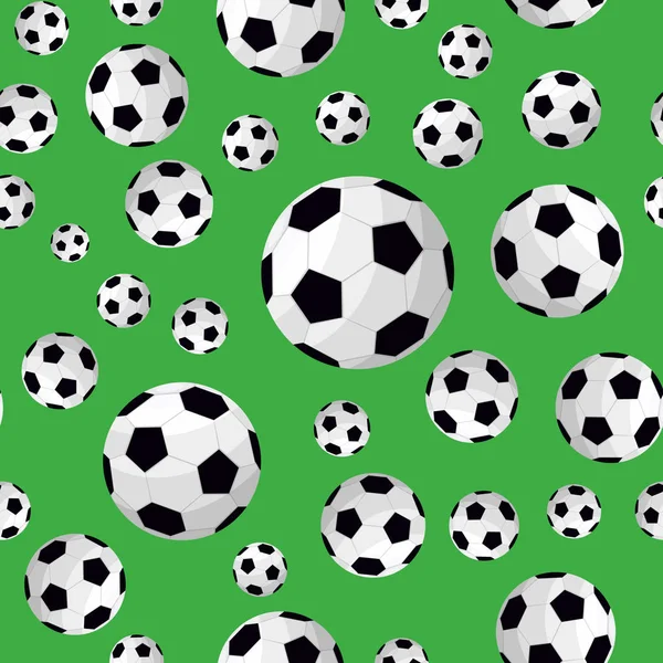 Soccer Ball Seamless Football Background Pattern. Vector — Stock Vector