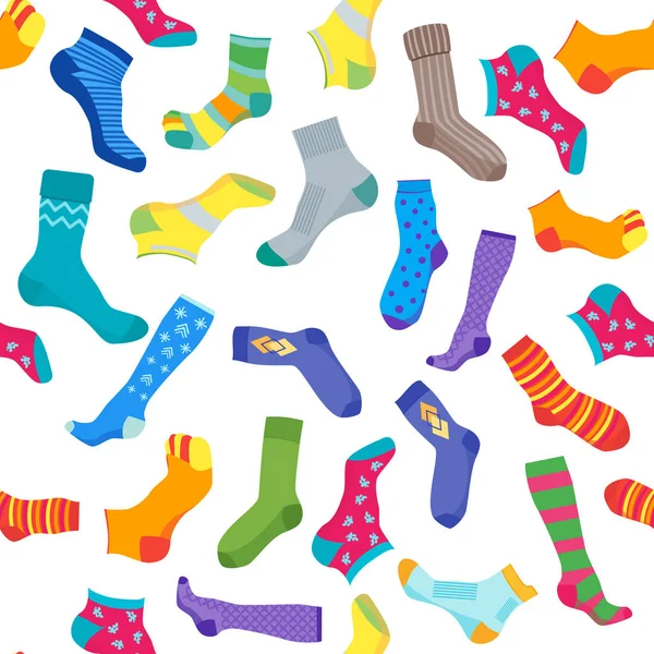 Socks Background Pattern. Vector — Stock Vector