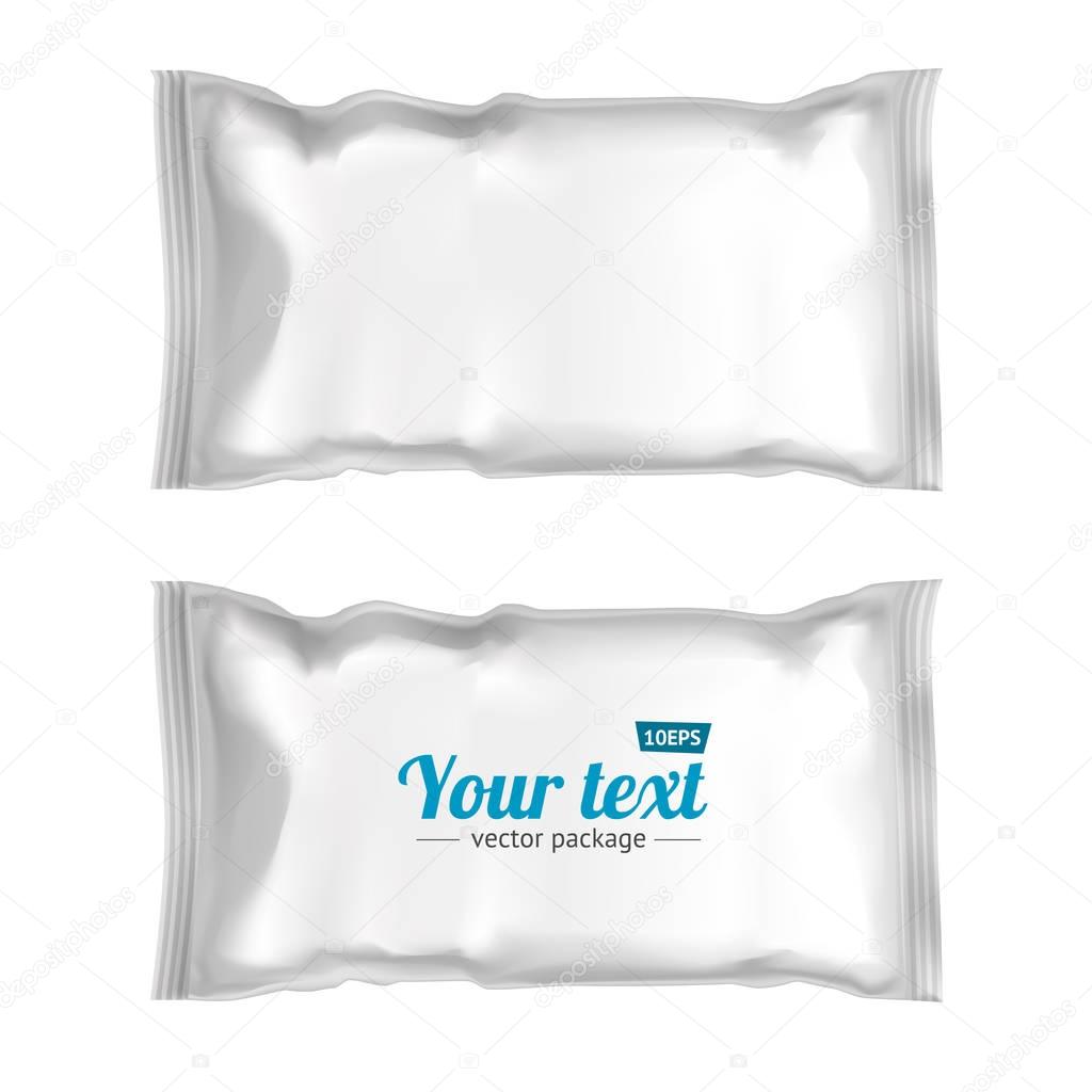 Template Blank Realistic Plastic Pack. Vector