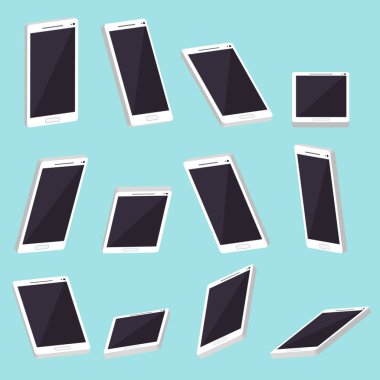Gerçekçi Smartphone küme. Vektör