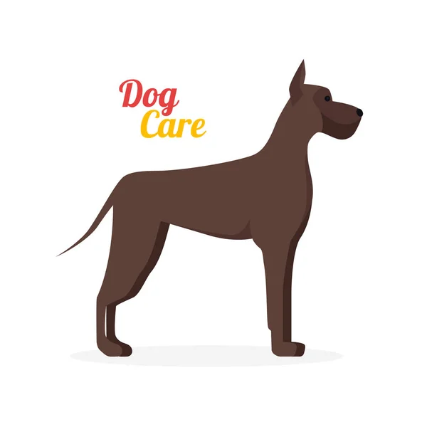 Καρτούν σκυλί φροντίδας. Διάνυσμα — Διανυσματικό Αρχείο