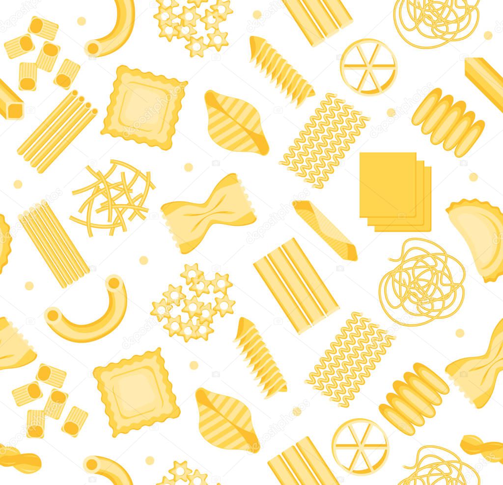 Pasta Pattern Background. Vector — Stock Vector © bigmouse 151056716