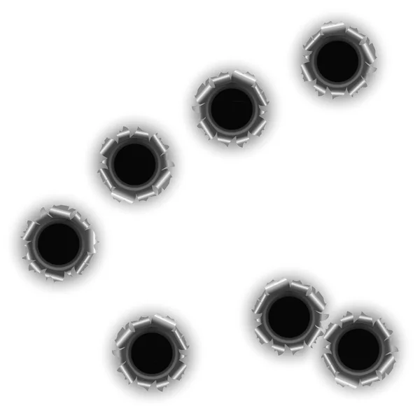 Ρεαλιστική σφαίρα τρύπες σε λευκό φόντο. Διάνυσμα — Διανυσματικό Αρχείο