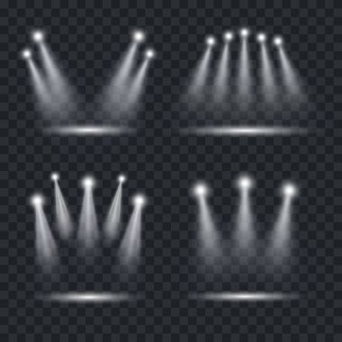 Gerçekçi ışık doğal spot küme. Vektör