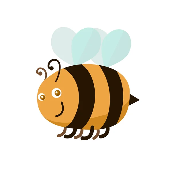 Cartoon Färg Bee. Vektor — Stock vektor