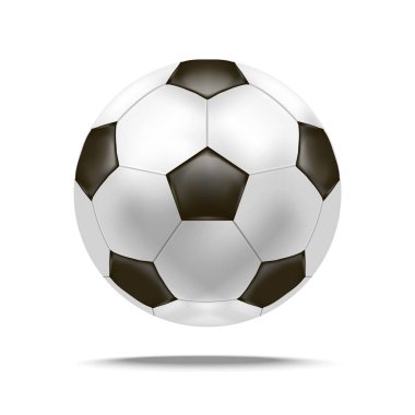 Gerçekçi detaylı futbol topu. Vektör