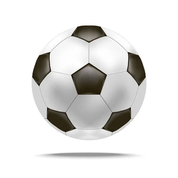 Ballon de football réaliste détaillé. Vecteur — Image vectorielle