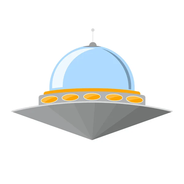 Rajzfilm Ufo elszigetelt fehér Background. Vektor — Stock Vector