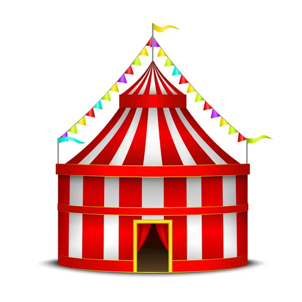 Prokládané Circus Tent Symbol zábavní, Festival či karneval. Vektor — Stockový vektor