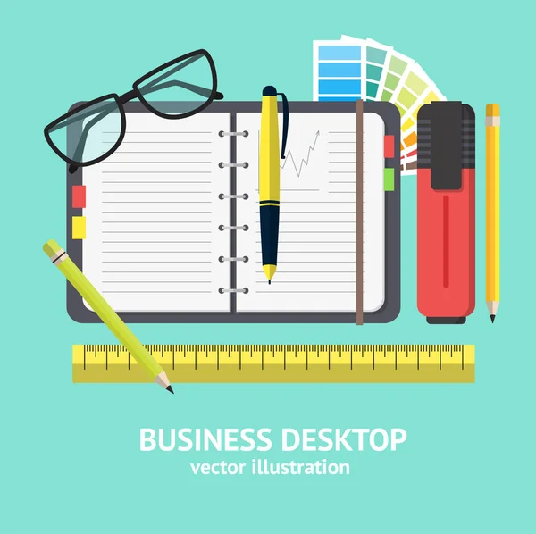 Rajzfilm üzleti munkahelyi kártya vektor — Stock Vector