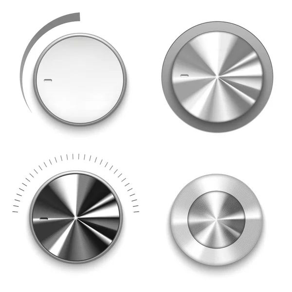 Realistische Knob technologie volumeregeling. Vector — Stockvector