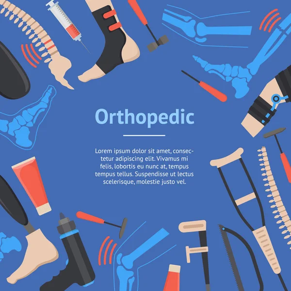 Karikatür ortopedik afiş kartı vektör — Stok Vektör