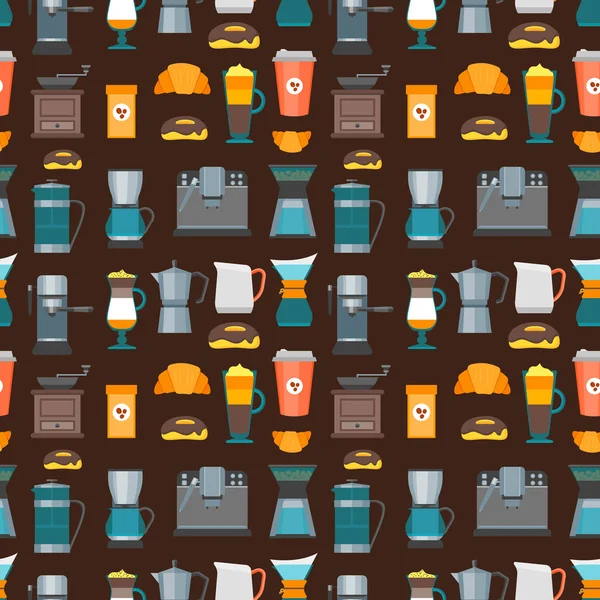 Kahve Dükkanı arka plan deseni. Vektör