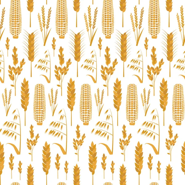 Çizgi film tahıl tahıl arka plan deseni. Vektör