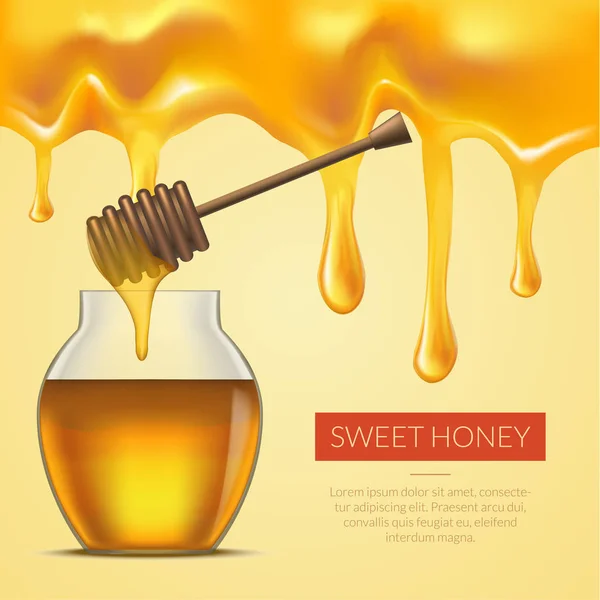 Honey Melted Background. Vector — Stock Vector