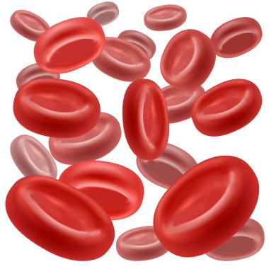 Gerçekçi kan eritrosit arka plan kartı vektör