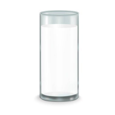 Gerçekçi Süt bardağı. Vektör