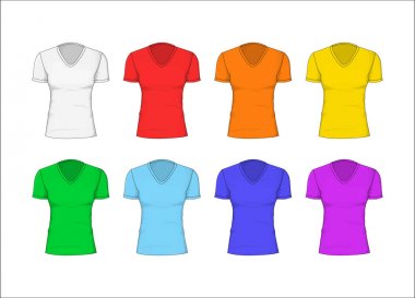 Kadın T-shirt Pamuk Giyim. Vektör