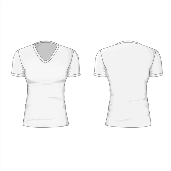 T-shirt de mulher Roupa de algodão. Vetor — Vetor de Stock