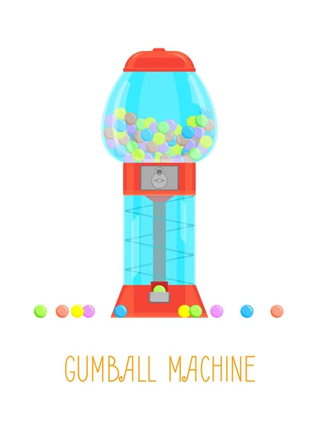 Cartoon Gumball Machine. Vecteur — Image vectorielle