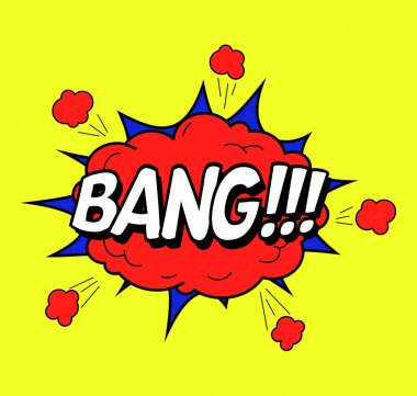 Komik konuşma balonu etkisi Bang. Vektör