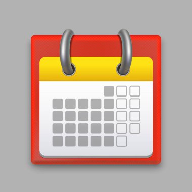 Gerçekçi detaylı takvim ayı. Vektör