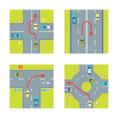 Trafik durumunu ayarlayın. Vektör