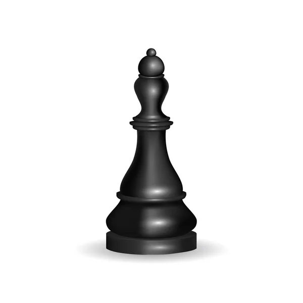 Realistic 3d Chess Black Queen. Vector — Stock Vector