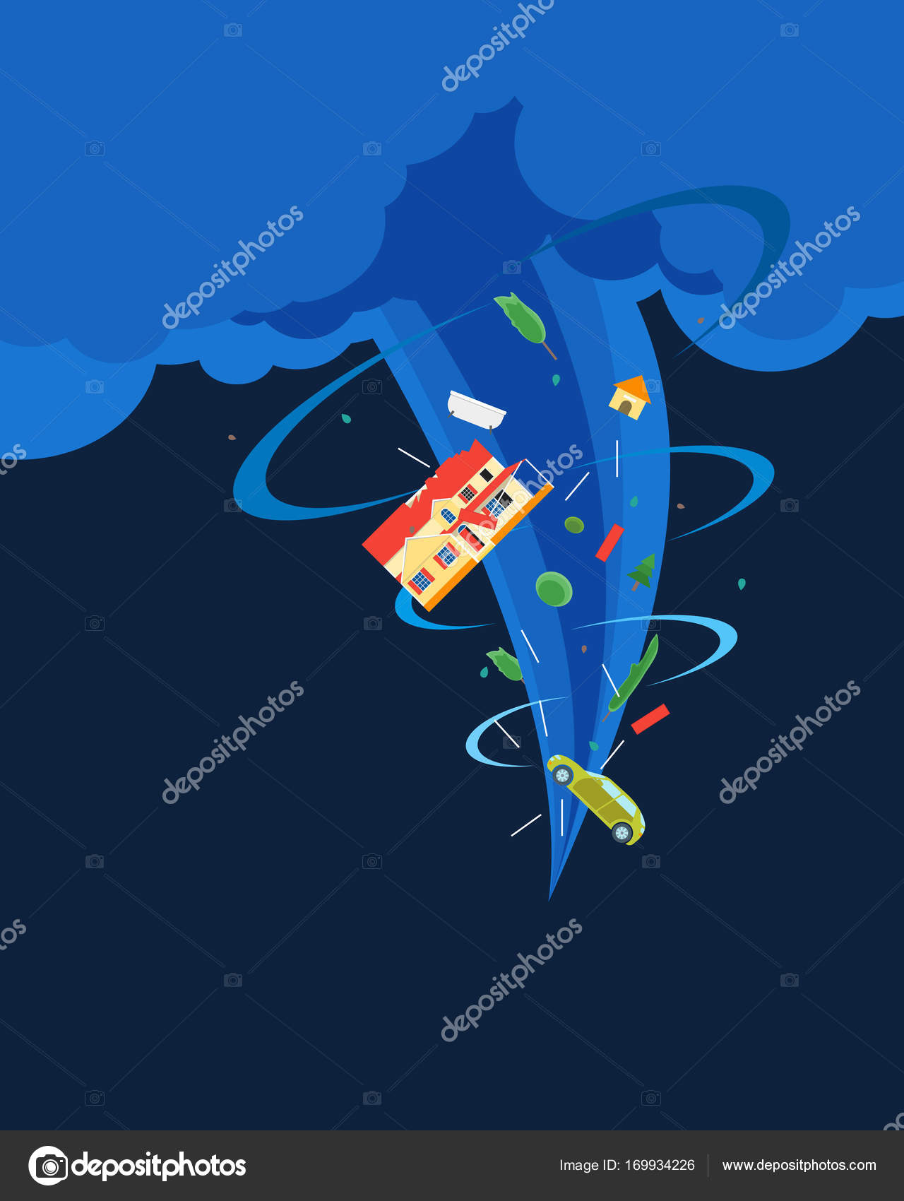 Animado: huracan | Dibujos animados Tornado o huracán ...