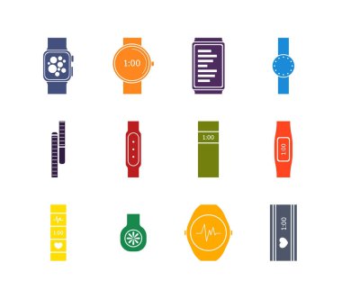 Renk Fitness izci kümesi. Vektör