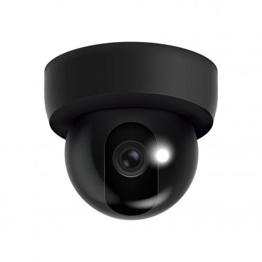 Gerçekçi 3d tavan Cctv güvenlik kamera ayrıntılı. Vektör