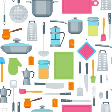 Çizgi film tencere arka plan deseni. Vektör