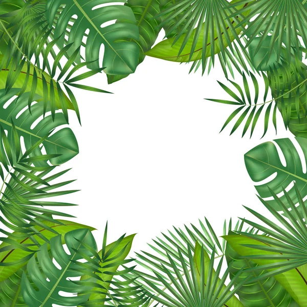 Ρεαλιστικό λεπτομερές πράσινα φύλλα των φυτών. Διάνυσμα — Διανυσματικό Αρχείο