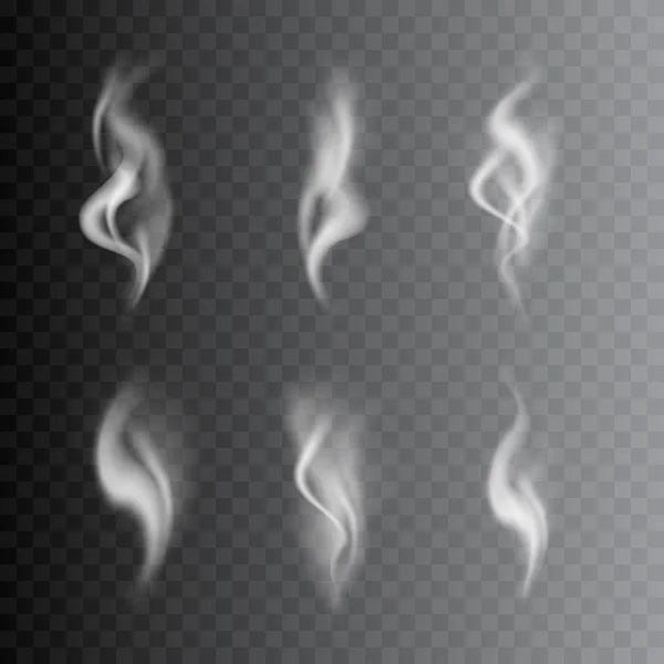 Gerçekçi detaylı 3d görüntüler küme duman. Vektör — Stok Vektör