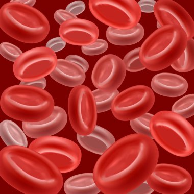 Gerçekçi kan eritrosit Dikişsiz desen arka plan. Vektör
